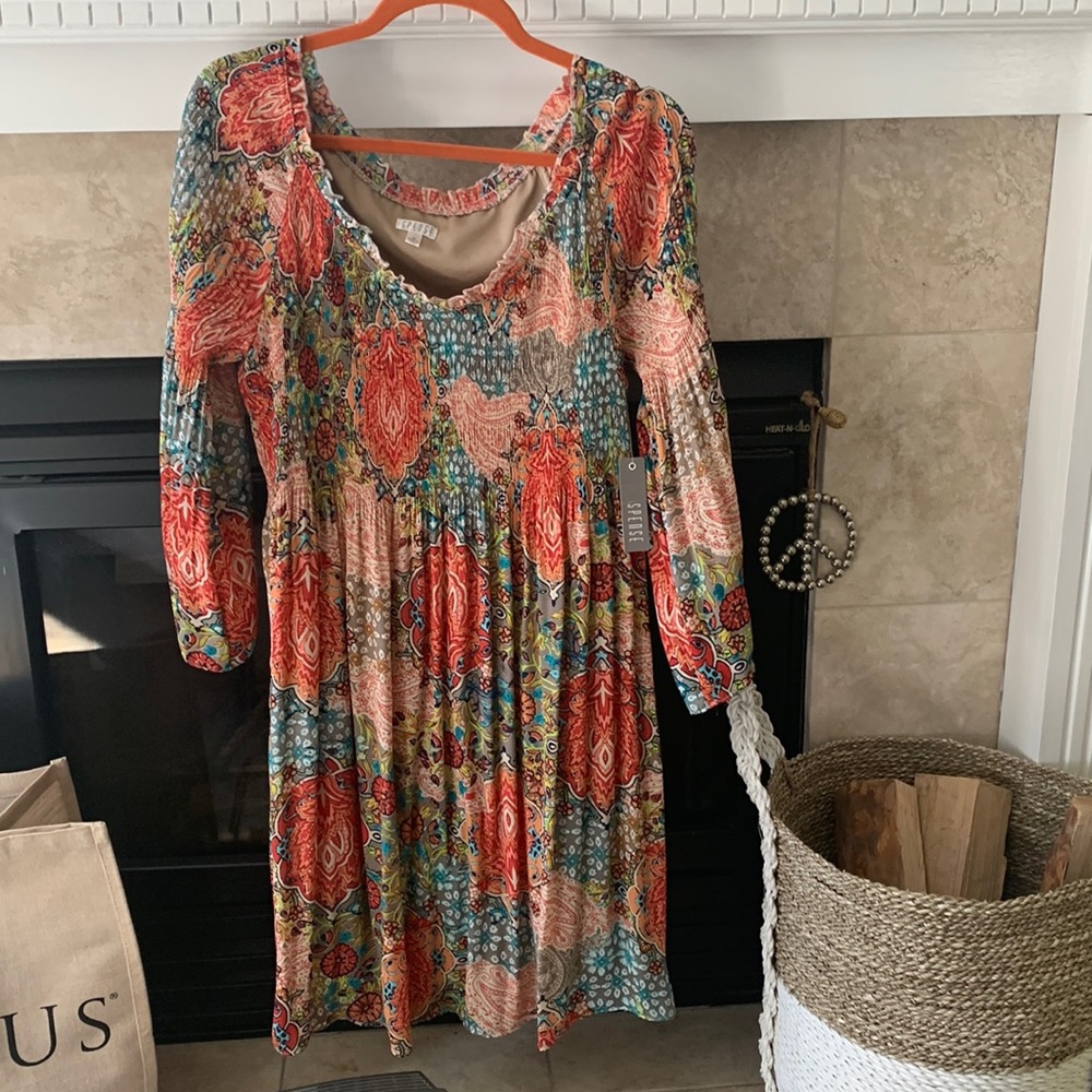 Brightly colored dress